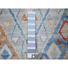 Load image into Gallery viewer, 6&#39;1&quot;x8&#39;10&quot; Colorful, Hand Knotted Anatolian Village Inspired With Triangles Design, Vegetable Dyes Pure Wool, Oriental Rug FWR439566