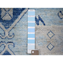 Load image into Gallery viewer, 6&#39;1&quot;x9&#39; Light Blue, Soft Wool Hand Knotted, Anatolian Village Inspired With Large Elements Design Natural Dyes, Oriental Rug FWR439572