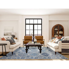 Load image into Gallery viewer, 8&#39;x9&#39;7&quot; Ivory, Vegetable Dyes Extra Soft Wool, Hand Knotted Anatolian Village Inspired With Geometric Medallions Design, Oriental Rug FWR439578