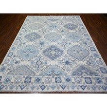 Load image into Gallery viewer, 8&#39;x9&#39;7&quot; Ivory, Vegetable Dyes Extra Soft Wool, Hand Knotted Anatolian Village Inspired With Geometric Medallions Design, Oriental Rug FWR439578