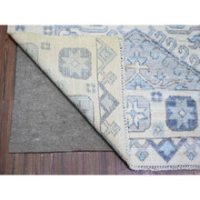 Load image into Gallery viewer, 8&#39;x9&#39;7&quot; Ivory, Vegetable Dyes Extra Soft Wool, Hand Knotted Anatolian Village Inspired With Geometric Medallions Design, Oriental Rug FWR439578