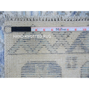 8'x9'7" Ivory, Vegetable Dyes Extra Soft Wool, Hand Knotted Anatolian Village Inspired With Geometric Medallions Design, Oriental Rug FWR439578