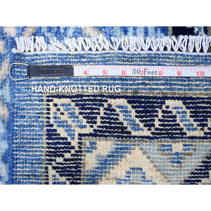 8'9"x11'9" Little Boy Blue, Anatolian Village Inspired With Repetitive Geometric Pattern Natural Dyes, Soft And Shiny Wool Hand Knotted, Oriental Rug FWR439584
