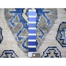 Load image into Gallery viewer, 4&#39;1&quot;x6&#39; Ivory, Vegetable Dyes Soft Wool, Hand Knotted Anatolian Village Inspired with Geometric Design, Oriental Rug FWR439602