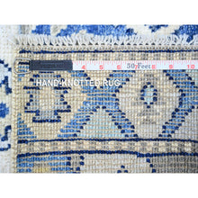 Load image into Gallery viewer, 4&#39;1&quot;x6&#39; Ivory, Vegetable Dyes Soft Wool, Hand Knotted Anatolian Village Inspired with Geometric Design, Oriental Rug FWR439602
