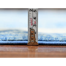 Load image into Gallery viewer, 8&#39;1&quot;x9&#39;9&quot; Dutch Blue, Fine Peshawar With Intricate Geometric Motifs Densely Woven, Organic Wool Hand Knotted, Oriental Rug FWR439644