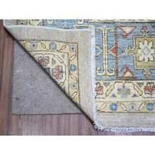 Load image into Gallery viewer, 10&#39;1&quot;x13&#39; Abalone Gray, Vegetable Dyes Natural Wool, Hand Knotted Finer Peshawar Bakshaish Medallion Open Field Design, Dense Weave, Oriental Rug FWR439650