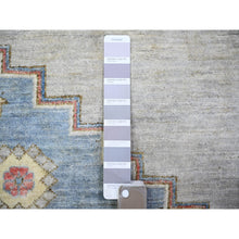 Load image into Gallery viewer, 10&#39;1&quot;x13&#39; Abalone Gray, Vegetable Dyes Natural Wool, Hand Knotted Finer Peshawar Bakshaish Medallion Open Field Design, Dense Weave, Oriental Rug FWR439650