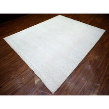 Load image into Gallery viewer, 8&#39;x9&#39;8&quot; Cream, Hand Knotted White Wash Peshawar, Heavily Washed Extra Soft Wool, Oriental Rug FWR439668