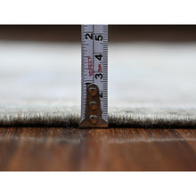 Load image into Gallery viewer, 3&#39;x15&#39;9&quot; Olive Gray, Hand Knotted Afghan Angora Oushak with All Over Motifs, Vegetable Dyes, Pure Wool, XL Runner Oriental Rug FWR439800