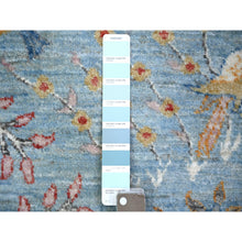 Load image into Gallery viewer, 8&#39;3&quot;x8&#39;3&quot; Little Boy Blue, Afghan Peshawar With Birds Of Paradise Natural Dyes, Organic Wool Hand Knotted, Round Oriental Rug FWR439944