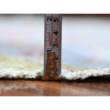 Load image into Gallery viewer, 8&#39;3&quot;x8&#39;3&quot; Little Boy Blue, Afghan Peshawar With Birds Of Paradise Natural Dyes, Organic Wool Hand Knotted, Round Oriental Rug FWR439944