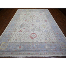 Load image into Gallery viewer, 8&#39;10&quot;x11&#39;8&quot; Ivory, Afghan Angora Oushak With All Over Design Natural Dyes, Natural Wool Hand Knotted, Oriental Rug FWR440160