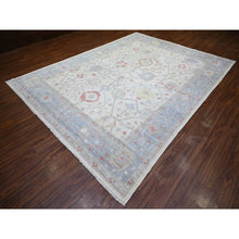 Load image into Gallery viewer, 8&#39;10&quot;x11&#39;8&quot; Ivory, Afghan Angora Oushak With All Over Design Natural Dyes, Natural Wool Hand Knotted, Oriental Rug FWR440160