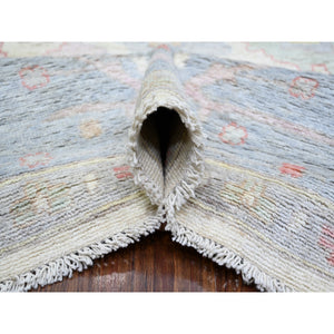 8'10"x11'8" Ivory, Afghan Angora Oushak With All Over Design Natural Dyes, Natural Wool Hand Knotted, Oriental Rug FWR440160