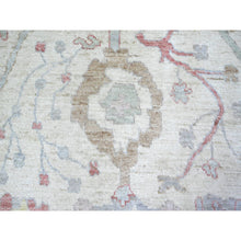 Load image into Gallery viewer, 8&#39;10&quot;x11&#39;8&quot; Ivory, Afghan Angora Oushak With All Over Design Natural Dyes, Natural Wool Hand Knotted, Oriental Rug FWR440160