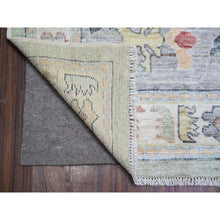 Load image into Gallery viewer, 11&#39;6&quot;x15&#39;7&quot; Pistachio Green, Afghan Angora Oushak With Floral Motifs, Vegetable Dyes, Extra Soft Wool, Hand Knotted, Oversized Oriental Rug FWR440298