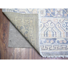Load image into Gallery viewer, 10&#39;x14&#39;1&quot; Platinum Gray, Soft Wool Hand Knotted, Stone Washed Peshawar with Khotan Design, Oriental Rug FWR440382