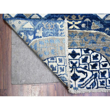 Load image into Gallery viewer, 8&#39;10&quot;x11&#39;8&quot; Air Force Blue, Hand Knotted Finer Peshawar With Mamluk Design, Densely Woven Natural Dyes, Soft Wool, Oriental Rug FWR440412