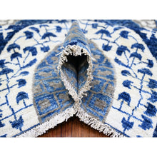 Load image into Gallery viewer, 8&#39;10&quot;x11&#39;8&quot; Air Force Blue, Hand Knotted Finer Peshawar With Mamluk Design, Densely Woven Natural Dyes, Soft Wool, Oriental Rug FWR440412