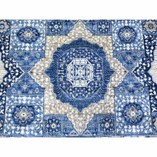 Load image into Gallery viewer, 8&#39;10&quot;x11&#39;8&quot; Air Force Blue, Hand Knotted Finer Peshawar With Mamluk Design, Densely Woven Natural Dyes, Soft Wool, Oriental Rug FWR440412