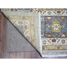 Load image into Gallery viewer, 8&#39;8&quot;x11&#39;7&quot; Echo Gray, Pure Wool Hand Knotted, Finer Peshawar With Heriz Medallion Design, Densely Woven Natural Dyes, Oriental Rug FWR440436