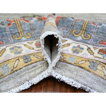 Load image into Gallery viewer, 8&#39;8&quot;x11&#39;7&quot; Echo Gray, Pure Wool Hand Knotted, Finer Peshawar With Heriz Medallion Design, Densely Woven Natural Dyes, Oriental Rug FWR440436