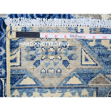 Load image into Gallery viewer, 5&#39;8&quot;x5&#39;8&quot; Battleship Gray, Afghan Peshawar with Birds of Paradise Design, Hand Knotted, 100% Soft Wool, Vegetable Dyes, Round, Oriental Rug FWR121542
