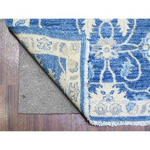 Load image into Gallery viewer, 2&#39;8&quot;x11&#39;8&quot; Bayern Blue, Soft Wool Hand Knotted, Finer Peshawar With Mahal Design, Densely Woven Natural Dyes, Runner Oriental Rug FWR440472