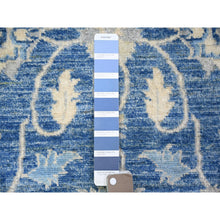 Load image into Gallery viewer, 2&#39;8&quot;x11&#39;8&quot; Bayern Blue, Soft Wool Hand Knotted, Finer Peshawar With Mahal Design, Densely Woven Natural Dyes, Runner Oriental Rug FWR440472