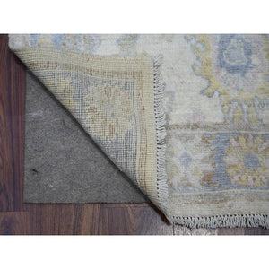 2'8"x17'3" Ivory, Vegetable Dyes Extra Soft Wool, Hand Knotted Afghan Angora Oushak With Soft Colors, Xl Runner Oriental Rug FWR440598