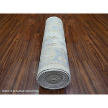 Load image into Gallery viewer, 2&#39;8&quot;x17&#39;3&quot; Ivory, Vegetable Dyes Extra Soft Wool, Hand Knotted Afghan Angora Oushak With Soft Colors, Xl Runner Oriental Rug FWR440598