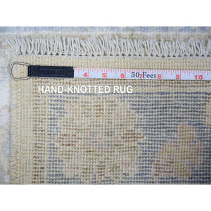2'8"x17'3" Ivory, Vegetable Dyes Extra Soft Wool, Hand Knotted Afghan Angora Oushak With Soft Colors, Xl Runner Oriental Rug FWR440598