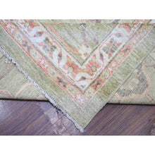 Load image into Gallery viewer, 13&#39;10&quot;x19&#39;8&quot; Gin Green, Afghan Angora Oushak Natural Dyes, Extra Soft Wool Hand Knotted, Oversized Oriental Rug FWR440688