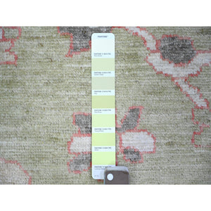 13'10"x19'8" Gin Green, Afghan Angora Oushak Natural Dyes, Extra Soft Wool Hand Knotted, Oversized Oriental Rug FWR440688