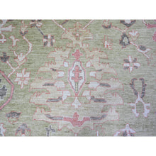 Load image into Gallery viewer, 13&#39;10&quot;x19&#39;8&quot; Gin Green, Afghan Angora Oushak Natural Dyes, Extra Soft Wool Hand Knotted, Oversized Oriental Rug FWR440688