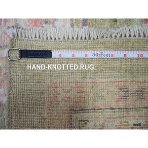 13'10"x19'8" Gin Green, Afghan Angora Oushak Natural Dyes, Extra Soft Wool Hand Knotted, Oversized Oriental Rug FWR440688