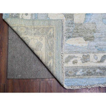 Load image into Gallery viewer, 12&#39;1&quot;x14&#39;10&quot; Beau Blue, Soft Wool Hand Knotted, Afghan Angora Oushak With Obscured Motifs Vegetable Dyes, Oversized Oriental Rug FWR440742