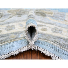 Load image into Gallery viewer, 12&#39;1&quot;x14&#39;10&quot; Beau Blue, Soft Wool Hand Knotted, Afghan Angora Oushak With Obscured Motifs Vegetable Dyes, Oversized Oriental Rug FWR440742