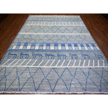 Load image into Gallery viewer, 8&#39;9&quot;x11&#39;6&quot; Goose Gray, Boujaad Moroccan Berber Design Vegetable Dyes, Natural Wool Hand Knotted, Oriental Rug FWR440850