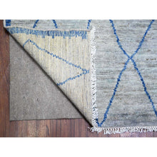 Load image into Gallery viewer, 8&#39;9&quot;x11&#39;6&quot; Goose Gray, Boujaad Moroccan Berber Design Vegetable Dyes, Natural Wool Hand Knotted, Oriental Rug FWR440850
