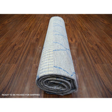 Load image into Gallery viewer, 8&#39;9&quot;x11&#39;6&quot; Goose Gray, Boujaad Moroccan Berber Design Vegetable Dyes, Natural Wool Hand Knotted, Oriental Rug FWR440850