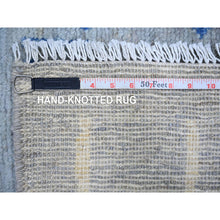 Load image into Gallery viewer, 8&#39;9&quot;x11&#39;6&quot; Goose Gray, Boujaad Moroccan Berber Design Vegetable Dyes, Natural Wool Hand Knotted, Oriental Rug FWR440850