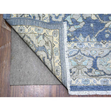 Load image into Gallery viewer, 6&#39;2&quot;x8&#39;10&quot; Queen Blue, Finer Peshawar With Heriz Design, Dense Weave Vegetable Dyes, Extra Soft Wool Hand Knotted, Oriental Rug FWR440898