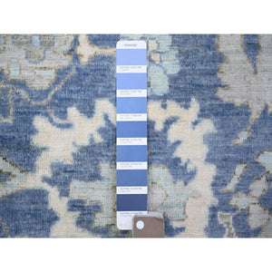 6'2"x8'10" Queen Blue, Finer Peshawar With Heriz Design, Dense Weave Vegetable Dyes, Extra Soft Wool Hand Knotted, Oriental Rug FWR440898