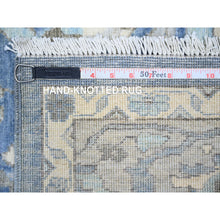 Load image into Gallery viewer, 6&#39;2&quot;x8&#39;10&quot; Queen Blue, Finer Peshawar With Heriz Design, Dense Weave Vegetable Dyes, Extra Soft Wool Hand Knotted, Oriental Rug FWR440898