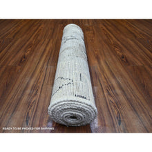 Load image into Gallery viewer, 2&#39;7&quot;x9&#39;9&quot; Ivory, Boujaad Moroccan Berber Design Vegetable Dyes, Organic Wool Hand Knotted, Runner Oriental Rug FWR440934