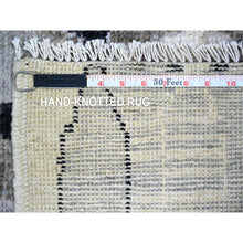 Load image into Gallery viewer, 2&#39;7&quot;x9&#39;9&quot; Ivory, Boujaad Moroccan Berber Design Vegetable Dyes, Organic Wool Hand Knotted, Runner Oriental Rug FWR440934