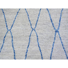 Load image into Gallery viewer, 11&#39;9&quot;x15&#39;7&quot; Cloud Gray, Pure Wool Hand Knotted, Boujaad Moroccan Berber Design Vegetable Dyes, Oversized Oriental Rug FWR440946