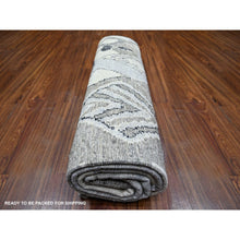 Load image into Gallery viewer, 7&#39;4&quot;x9&#39;6&quot; Ivory, Natural Dyes Velvety Wool, Hand Knotted Beni Ourain Moroccan Berber Design, Oriental Rug FWR440952